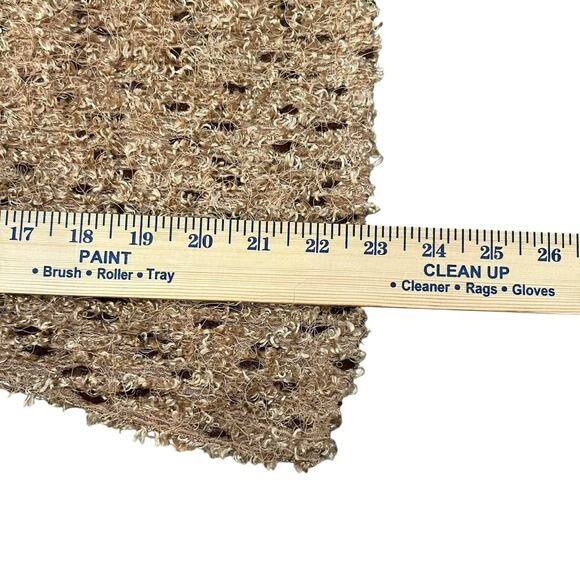 Y2K Fuzzy Knit Tank Top M/L Cowl Neck Casual Eclectic Artsy Boho Brown Stretch - Picture 6 of 8